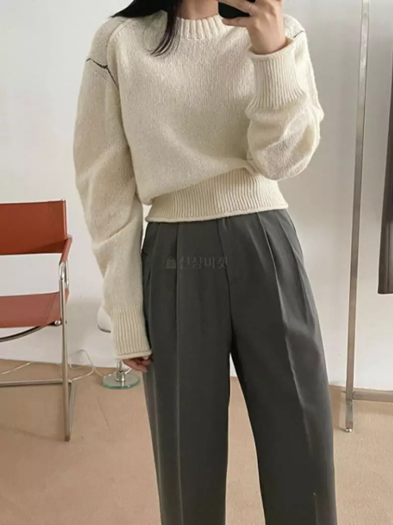 Better - Korean Women Fashion - #momslook - Color Puff Knit