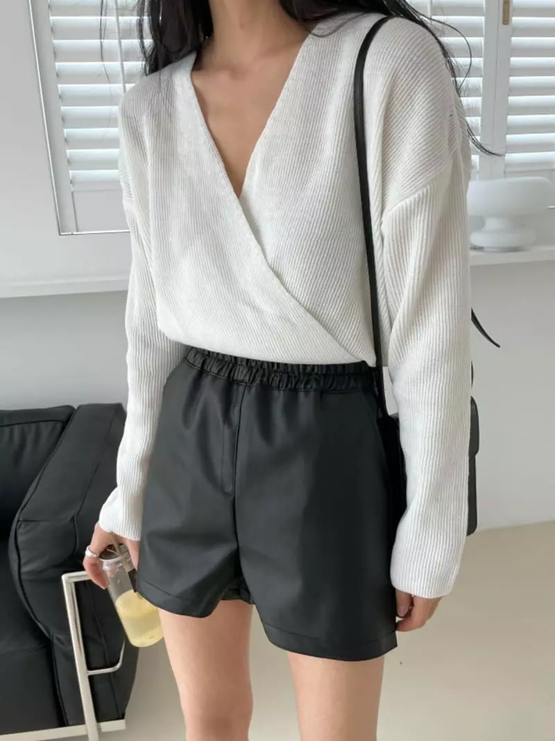 Better - Korean Women Fashion - #womensfashion - Wrap Nijou Knit - 4