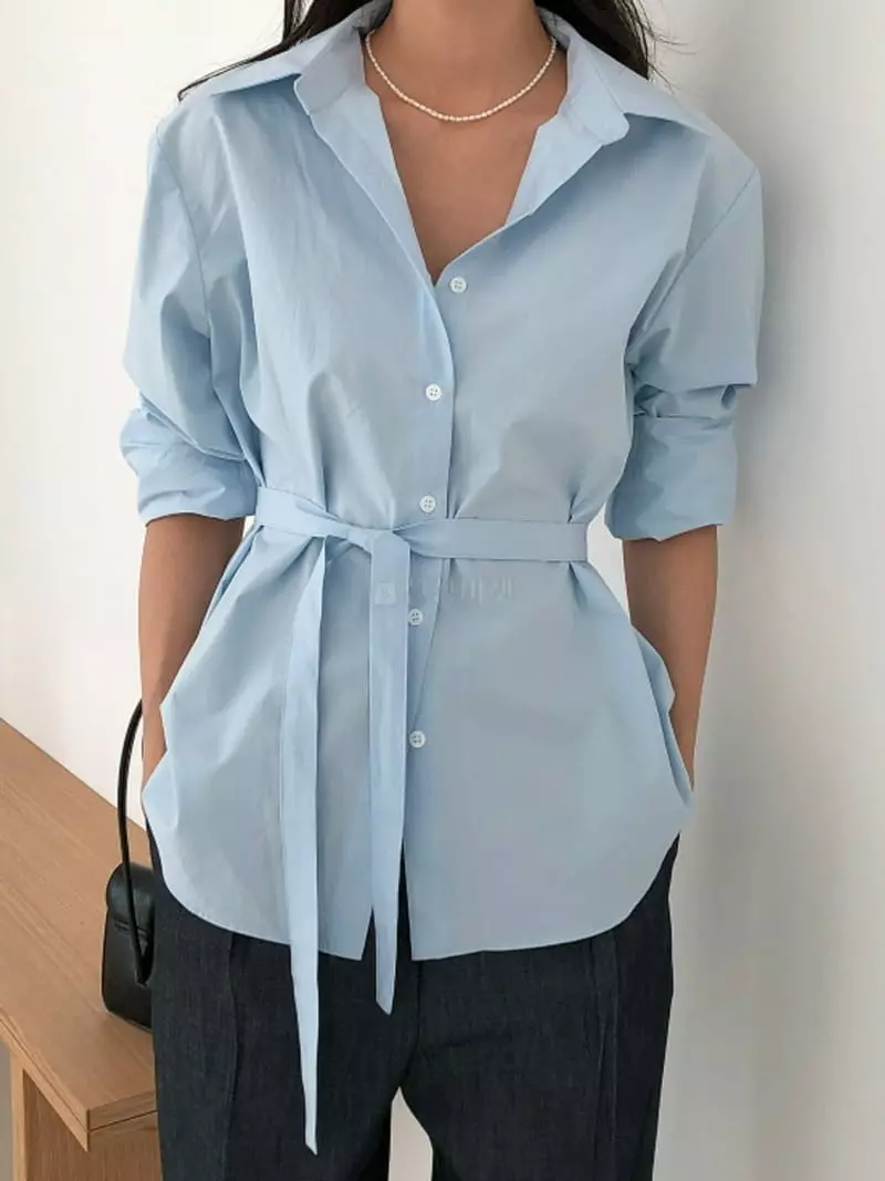 Better - Korean Women Fashion - #momslook - Pug Cotton Shirt - 3