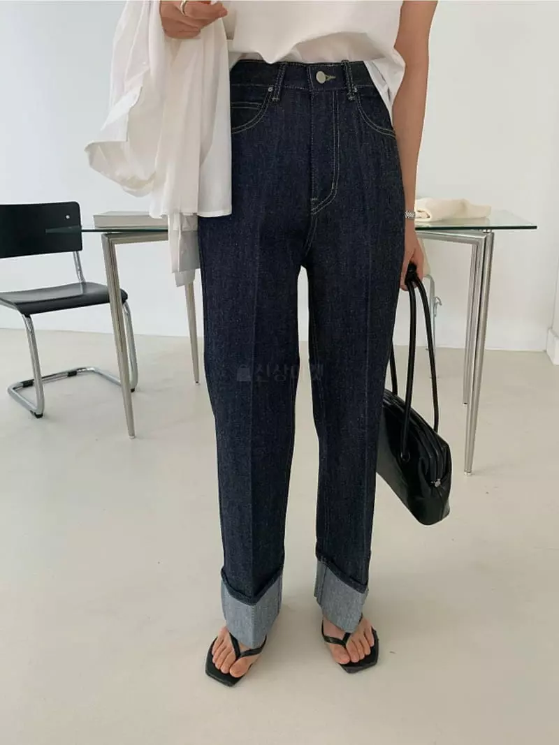 Better - Korean Women Fashion - #restrostyle - Roll Up Jeans