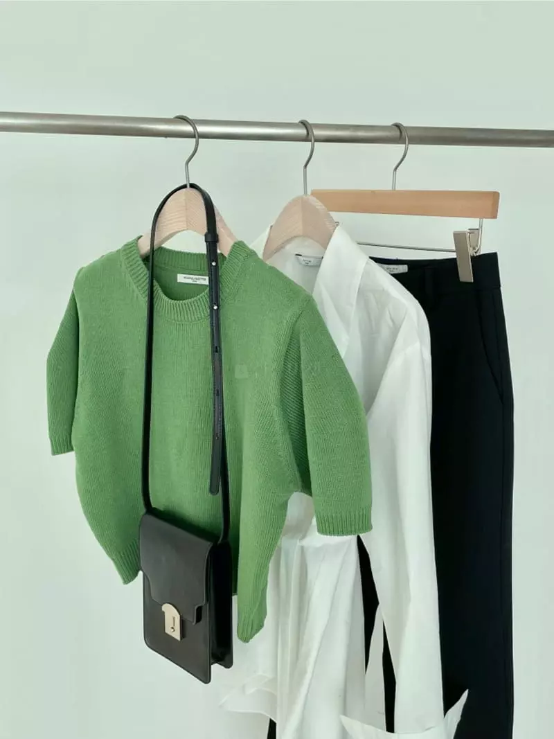 Better - Korean Women Fashion - #vintageinspired - Eden Puff Short Sleeves Knit