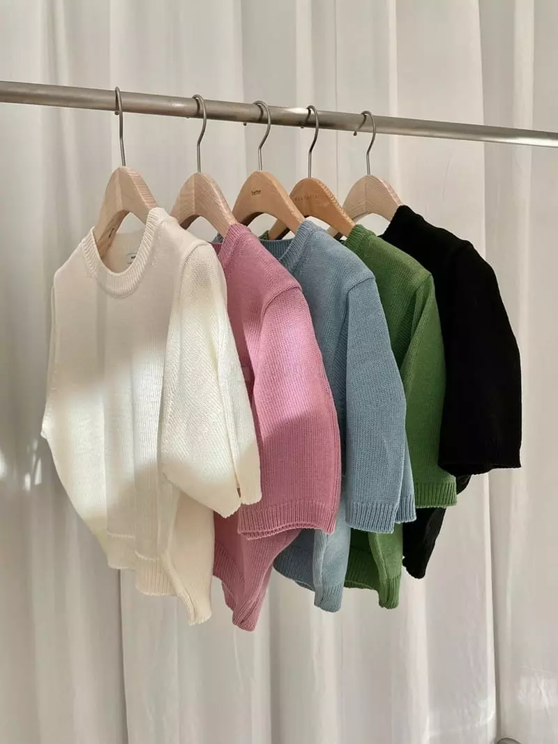 Better - Korean Women Fashion - #vintagekidsstyle - Eden Puff Short Sleeves Knit - 2