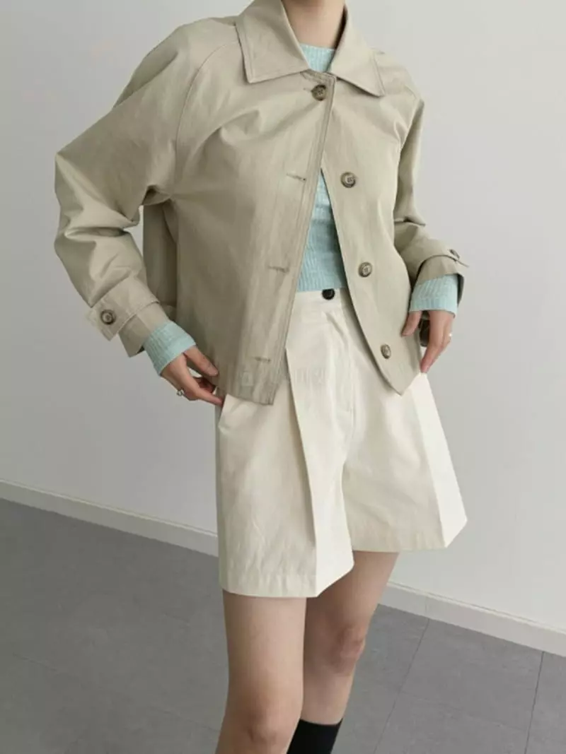 Better - Korean Women Fashion - #womensfashion - Bud Short Trench Coat - 5