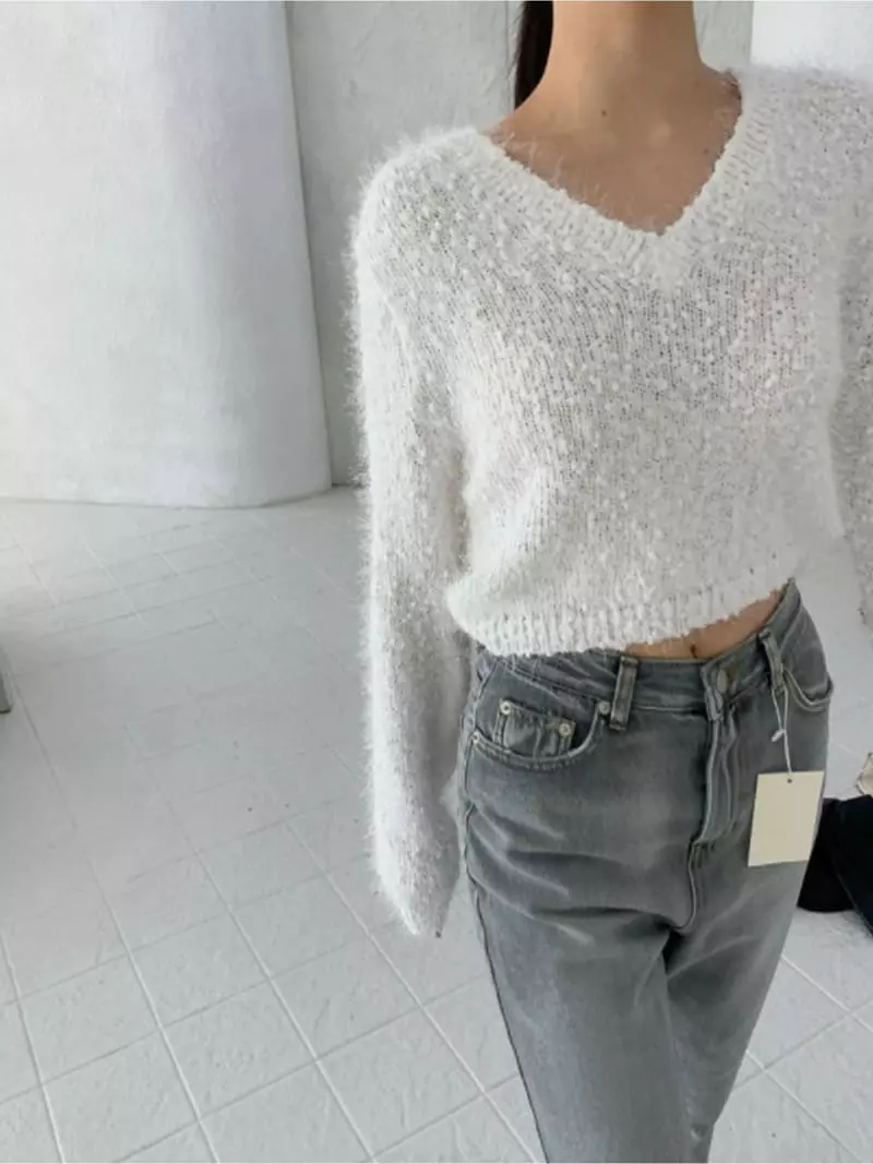 Better - Korean Women Fashion - #momslook - Snow Flower Knit - 4
