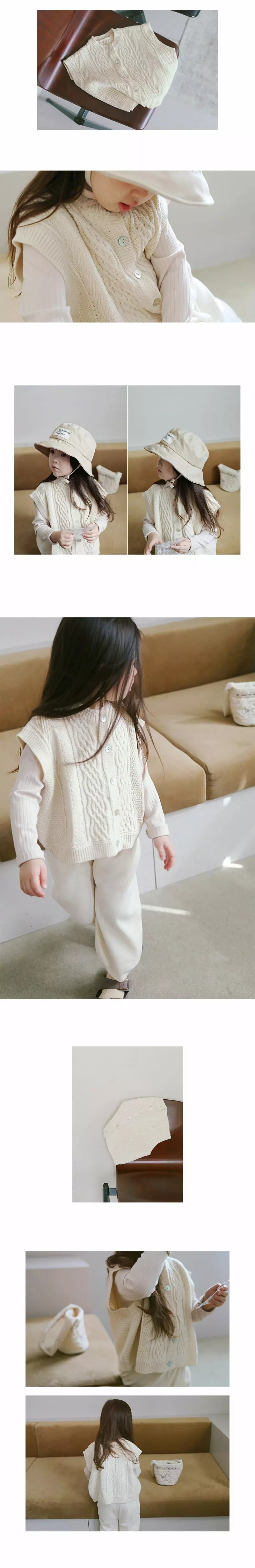 Bien a Bien - Korean Children Fashion - #prettylittlegirls - Cheek knit Vest - 2