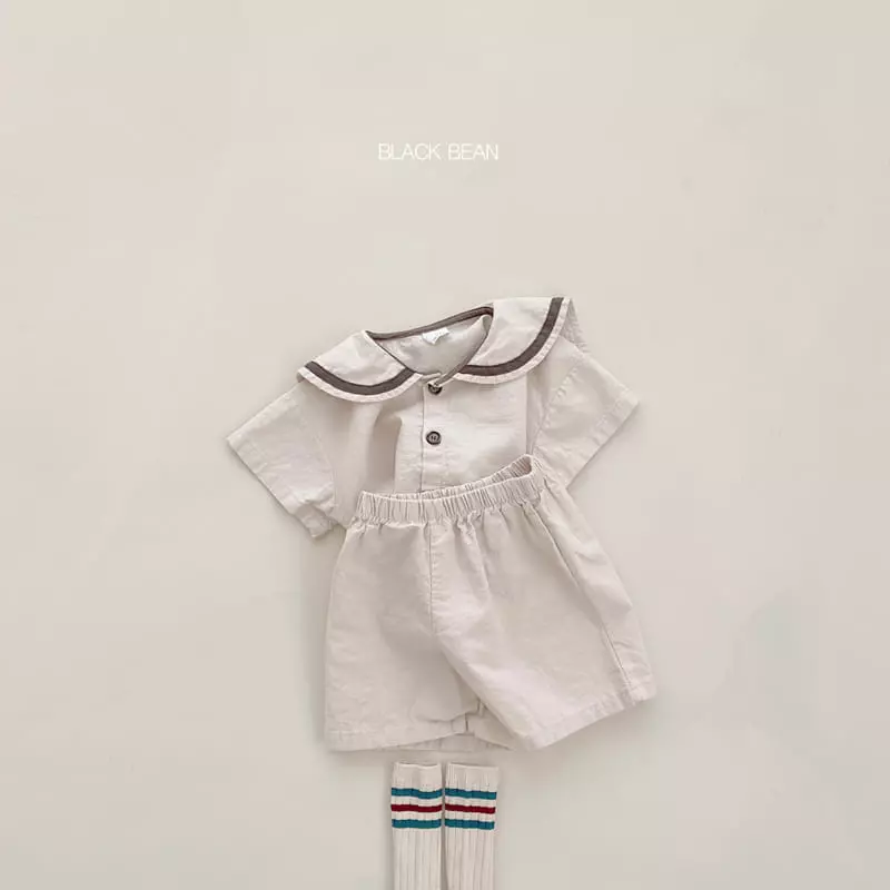 Black Bean - Korean Children Fashion - #fashionkids - Natural Top Bottom Set - 2