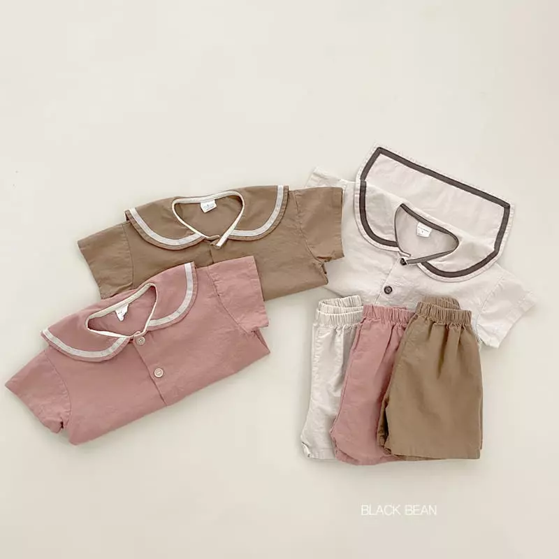 Black Bean - Korean Children Fashion - #kidzfashiontrend - Natural Top Bottom Set - 5