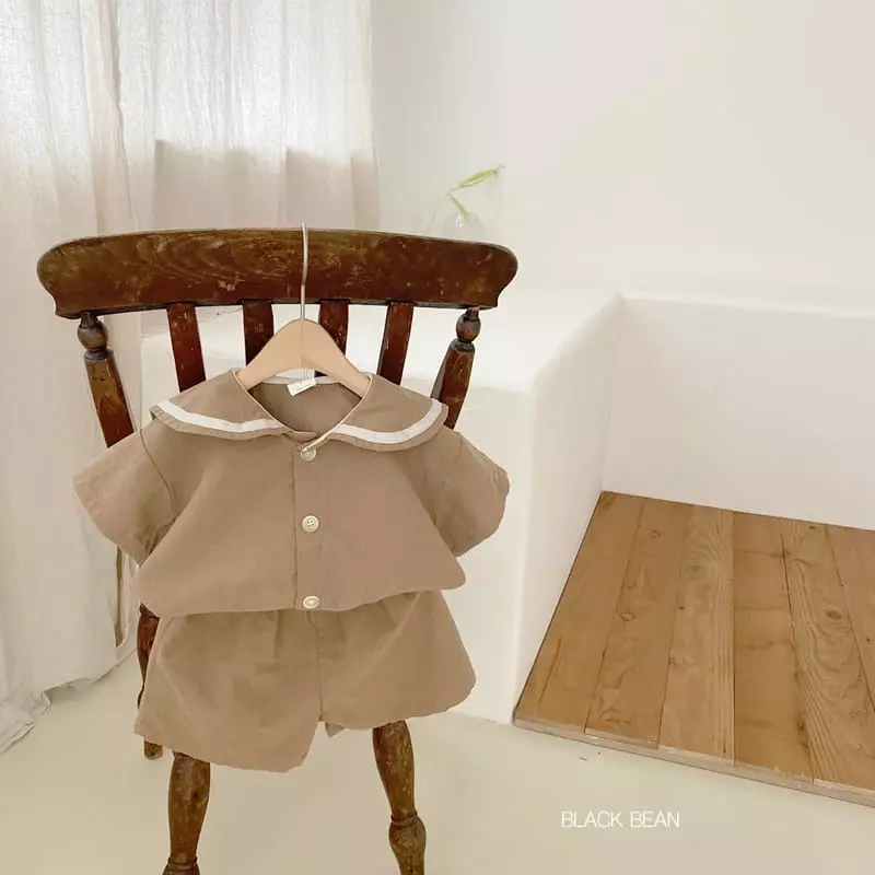 Black Bean - Korean Children Fashion - #littlefashionista - Natural Top Bottom Set - 7