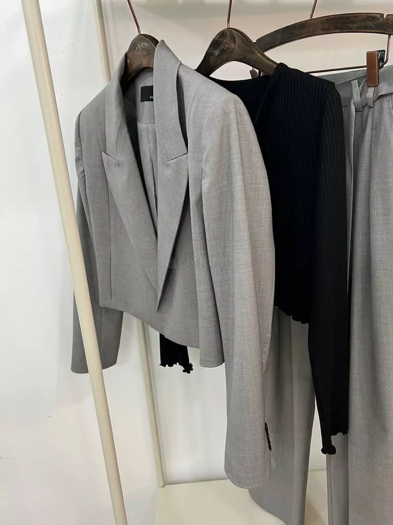Boheme - Korean Women Fashion - #thatsdarling - Robe Crop Jacket - 2