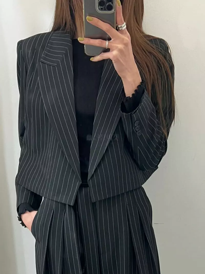 Boheme - Korean Women Fashion - #thelittlethings - Robe Crop Jacket - 3
