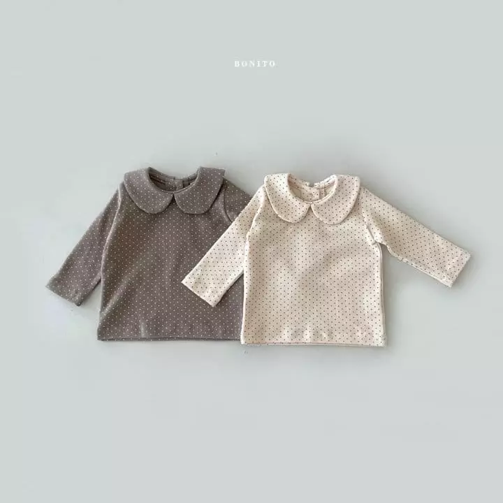 Bonito - Korean Baby Fashion - #babyboutiqueclothing - Dot Circle Collar Tee - 2