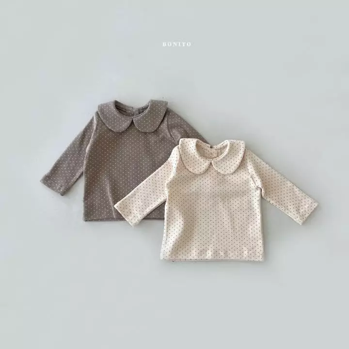 Bonito - Korean Baby Fashion - #babyclothing - Dot Circle Collar Tee - 3