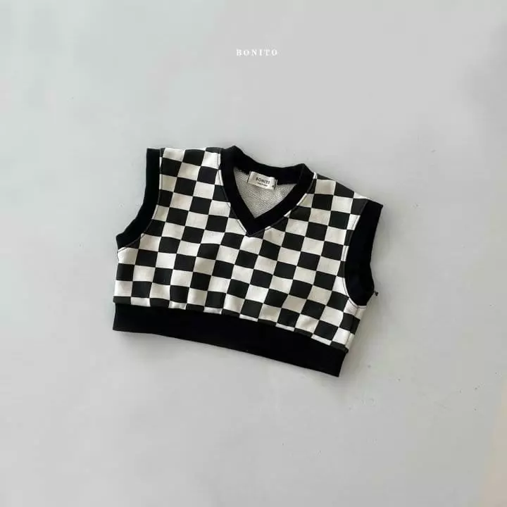 Bonito - Korean Baby Fashion - #babyboutiqueclothing - Baby Checker Borad Vest - 4
