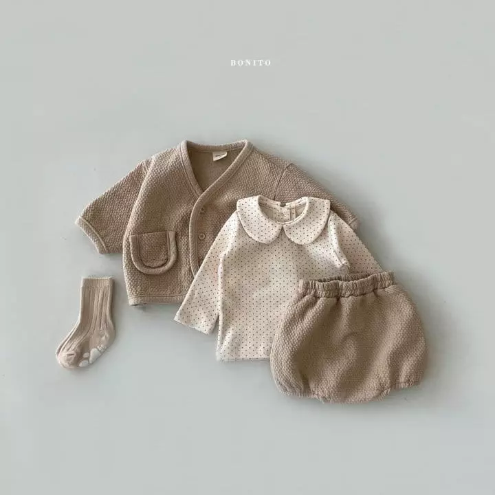 Bonito - Korean Baby Fashion - #babyfever - Dot Circle Collar Tee - 5