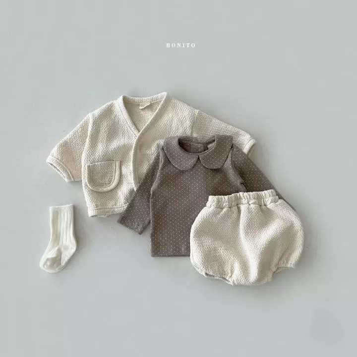 Bonito - Korean Baby Fashion - #babygirlfashion - Dot Circle Collar Tee - 6
