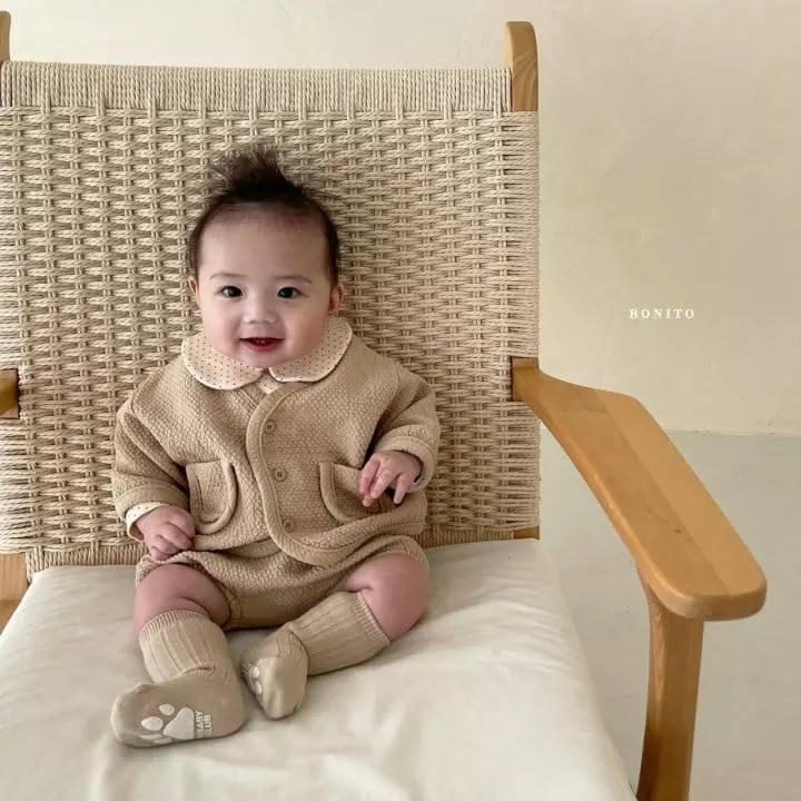 Bonito - Korean Baby Fashion - #babylifestyle - Dot Circle Collar Tee - 7