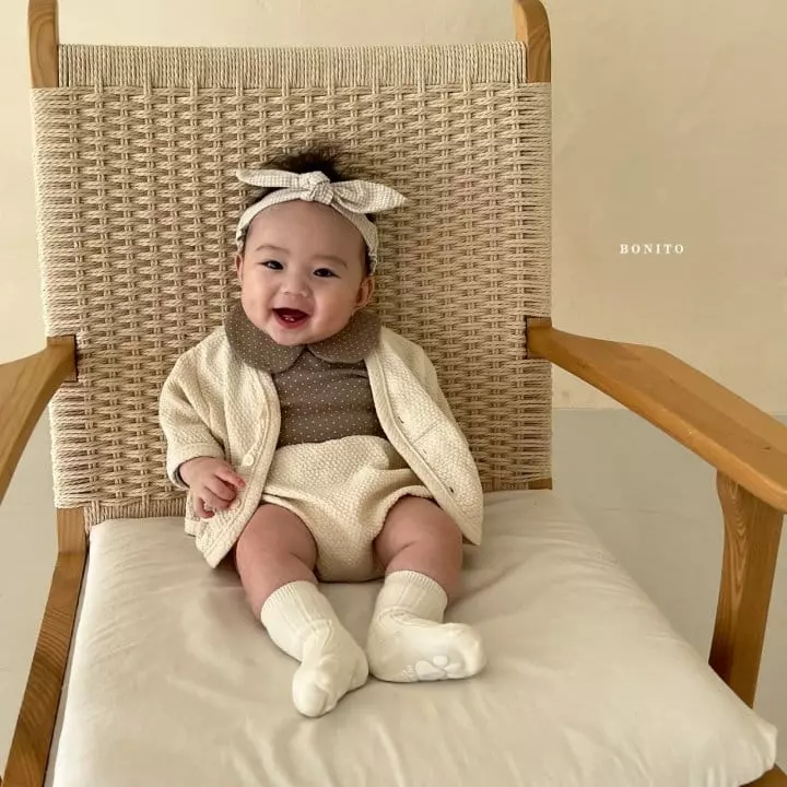 Bonito - Korean Baby Fashion - #babyootd - Dot Circle Collar Tee - 9