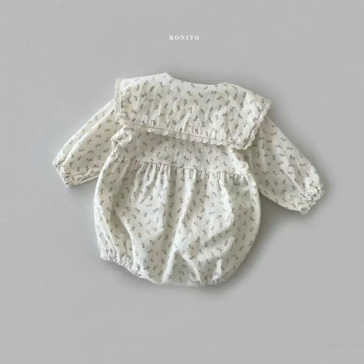 Bonito - Korean Children Fashion - #childofig - Bebe Flower Collar Bodysuiit - 6