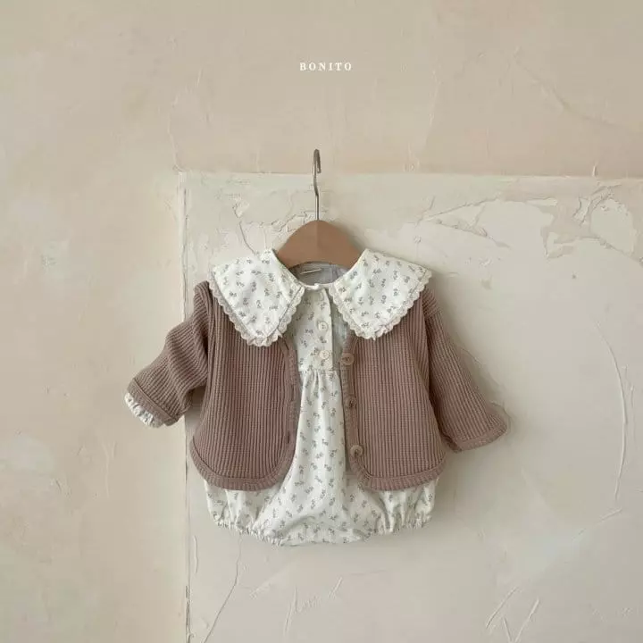 Bonito - Korean Children Fashion - #designkidswear - Bebe Flower Collar Bodysuiit - 8
