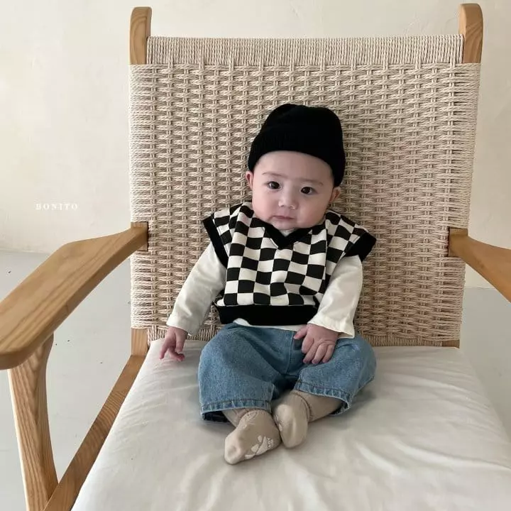 Bonito - Korean Children Fashion - #discoveringself - Kid Checker Borad Vest - 7