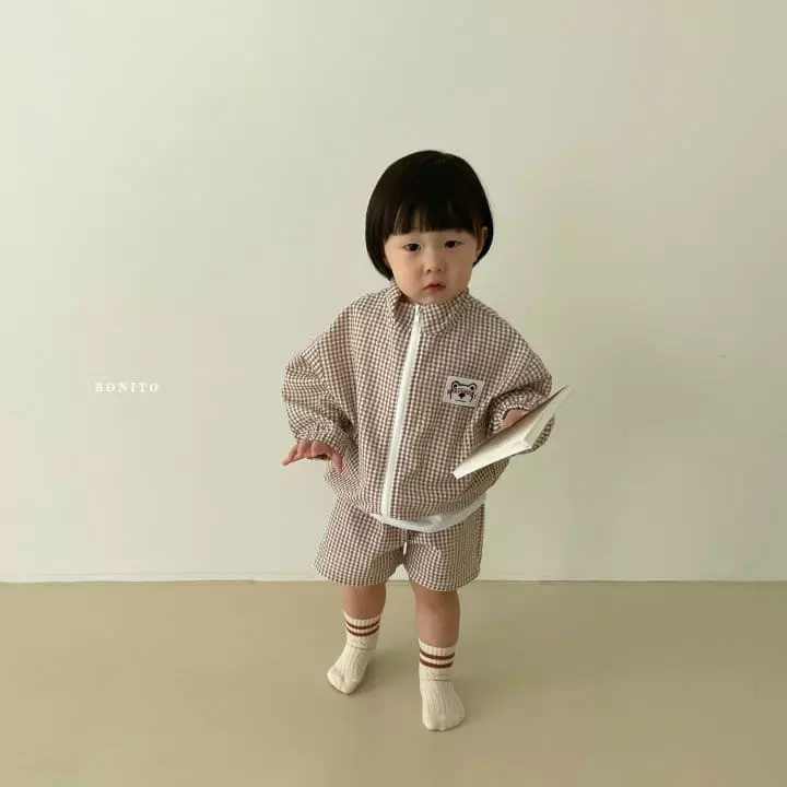 Bonito - Korean Children Fashion - #discoveringself - Check Top Bottom Set - 9