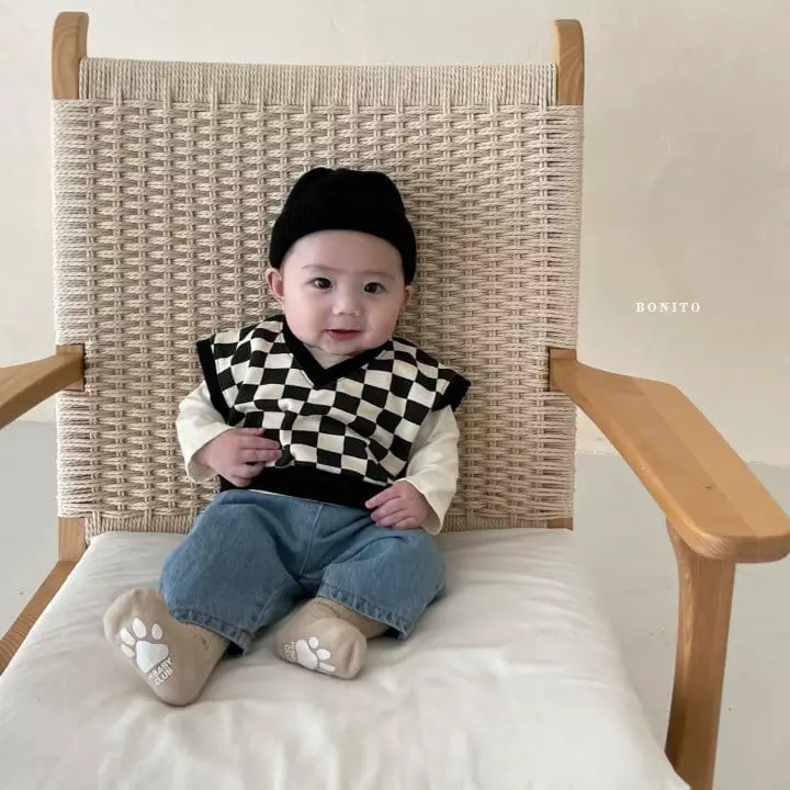 Bonito - Korean Children Fashion - #fashionkids - Kid Checker Borad Vest - 8