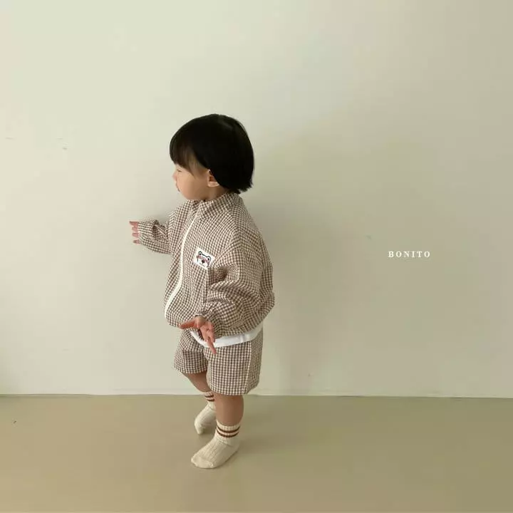 Bonito - Korean Children Fashion - #fashionkids - Check Top Bottom Set - 10