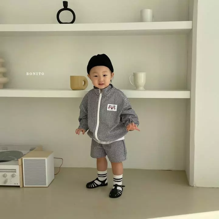 Bonito - Korean Children Fashion - #littlefashionista - Check Top Bottom Set