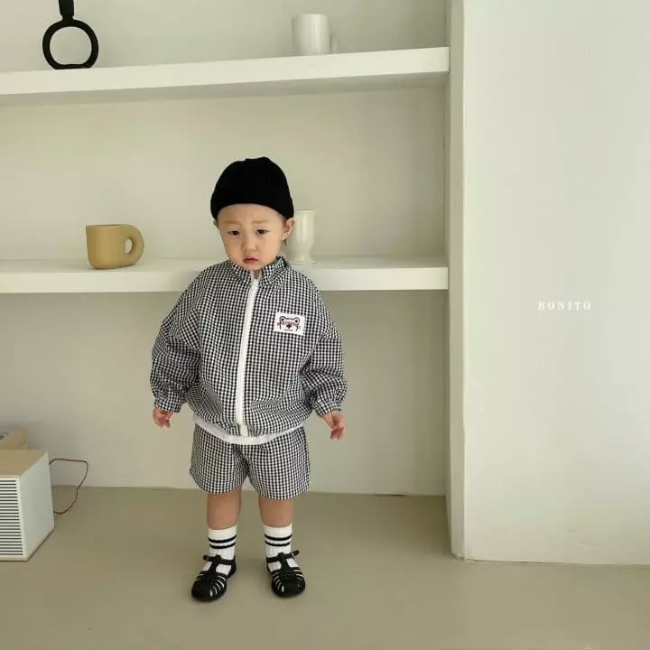 Bonito - Korean Children Fashion - #magicofchildhood - Check Top Bottom Set - 2