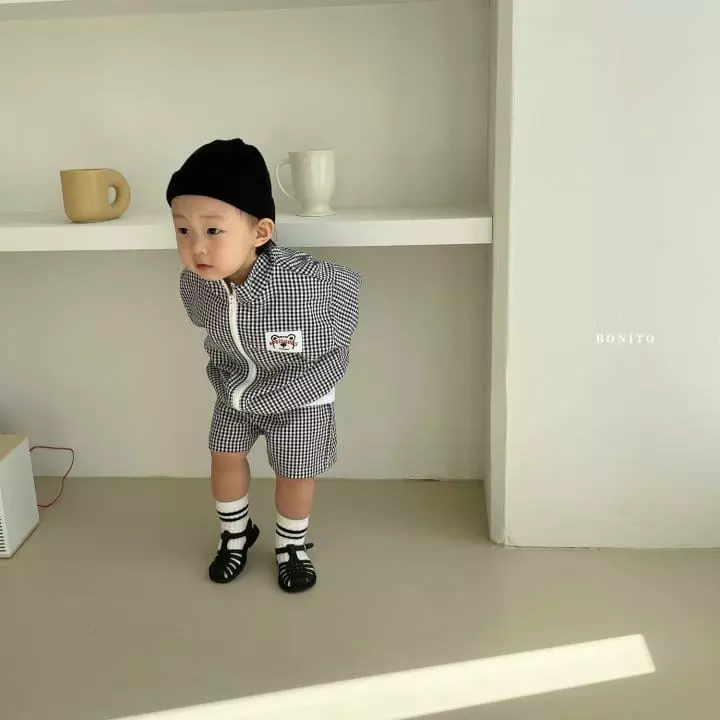 Bonito - Korean Children Fashion - #minifashionista - Check Top Bottom Set - 3