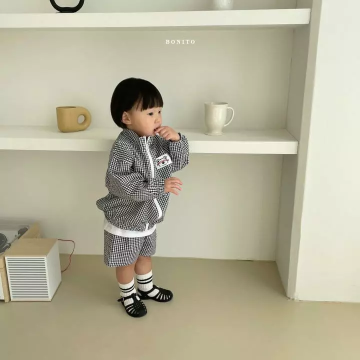 Bonito - Korean Children Fashion - #minifashionista - Check Top Bottom Set - 4