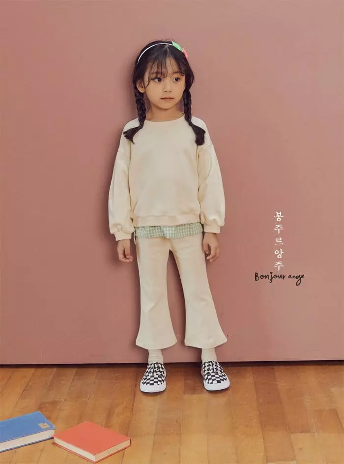 Bonjour Ange - Korean Children Fashion - #minifashionista - Verry Top Bottom  Set - 7