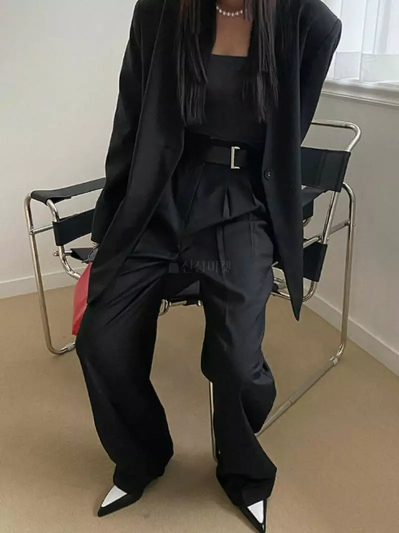 Bricklane - Korean Women Fashion - #womensfashion - Buckle Pants - 4