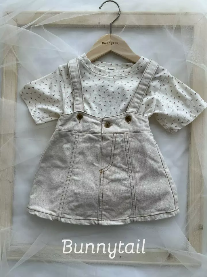 Bunnytail - Korean Children Fashion - #Kfashion4kids - Denim Dungarees Skirt - 9