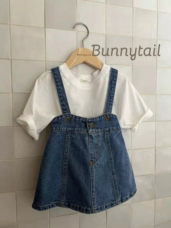 Bunnytail - Korean Children Fashion - #childrensboutique - Denim Dungarees Skirt - 2