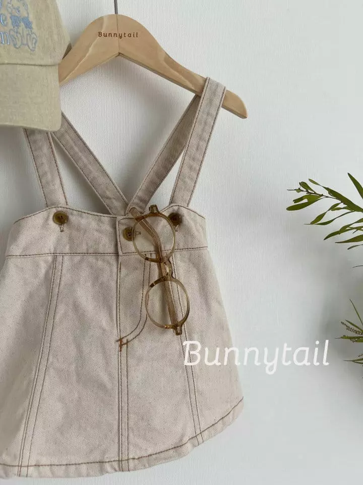 Bunnytail - Korean Children Fashion - #designkidswear - Denim Dungarees Skirt - 3