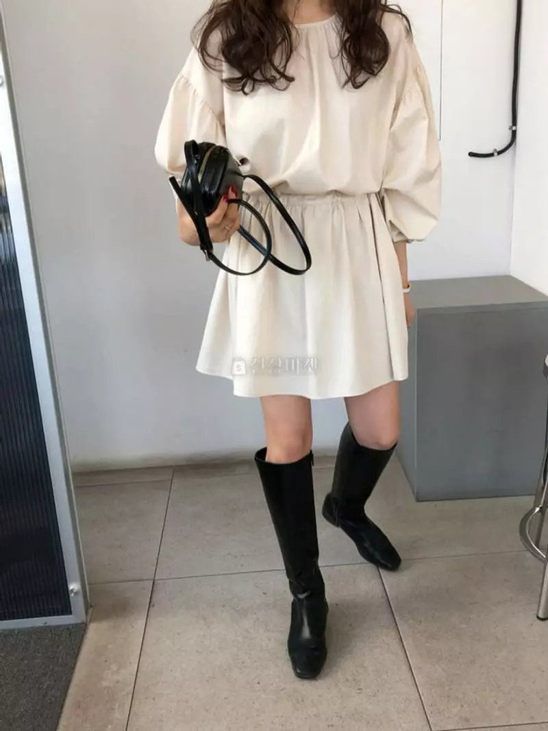 By Andrin - Korean Women Fashion - #momslook - Shrring String One-piece - 2