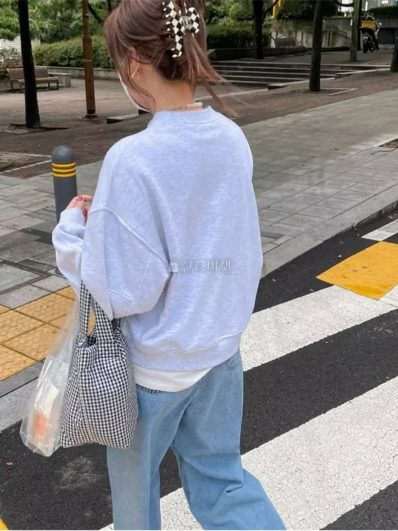 By Andrin - Korean Women Fashion - #momslook - Monday Sweatshirt - 2
