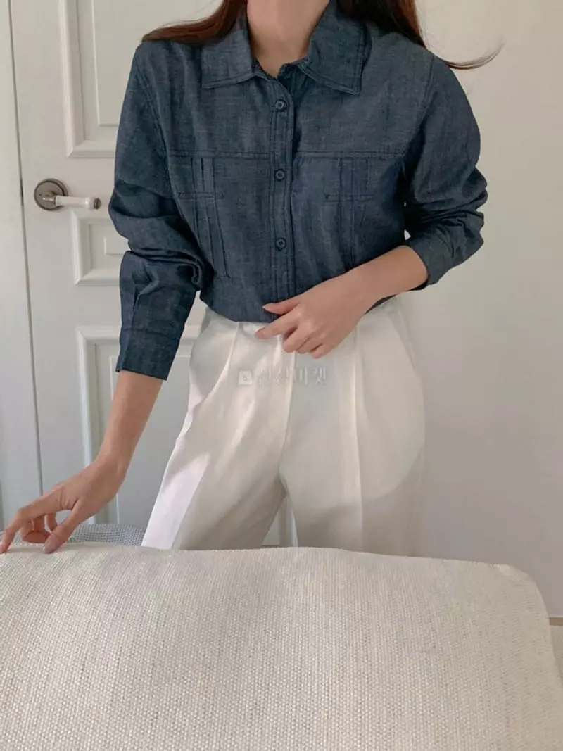 By Andrin - Korean Women Fashion - #momslook - Denim Shirt
