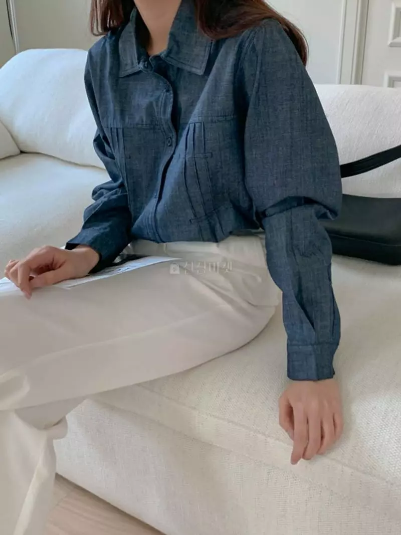 By Andrin - Korean Women Fashion - #momslook - Denim Shirt - 3