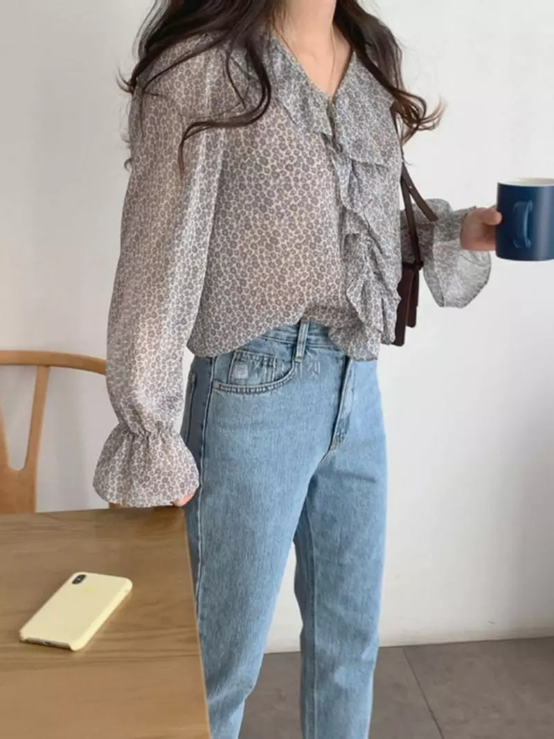 By Andrin - Korean Women Fashion - #restrostyle - Fray Blouse - 4
