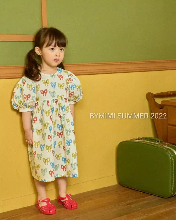 Bymimi - Korean Children Fashion - #childofig - Ribbon One-piece