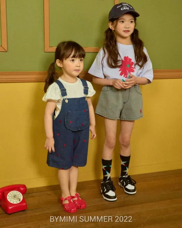 Bymimi - Korean Children Fashion - #kidsshorts - Flower Tee - 10