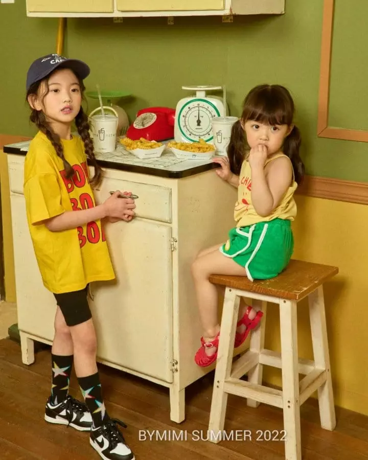 Bymimi - Korean Children Fashion - #kidsshorts - Lettering Tee - 9
