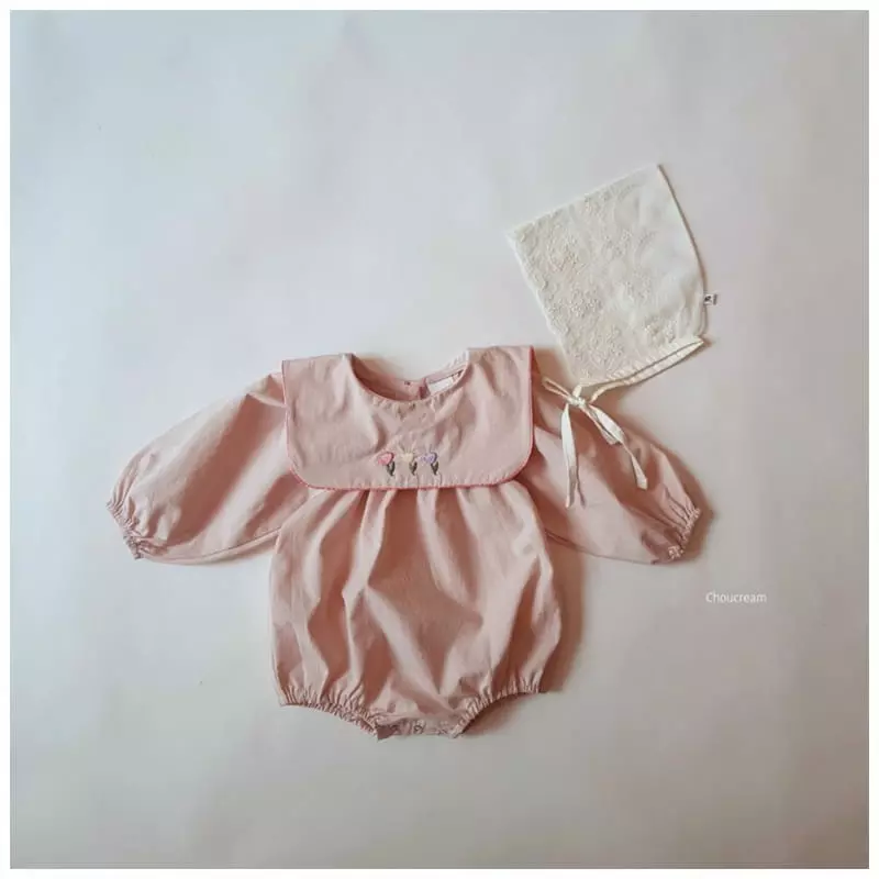 Choucream - Korean Baby Fashion - #babyboutiqueclothing - Tulip Collar Bodysuit - 5