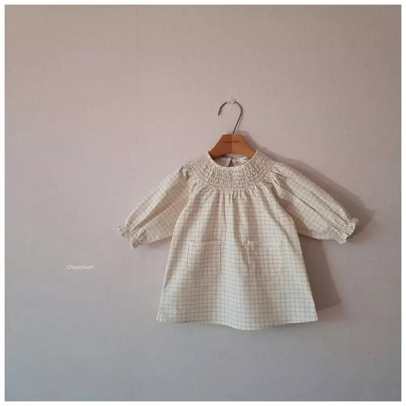 Choucream - Korean Baby Fashion - #babyfashion - Flower Embroidery Apron One-piece - 9