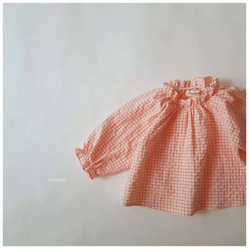 Choucream - Korean Baby Fashion - #babyfever - Check Blouse - 11