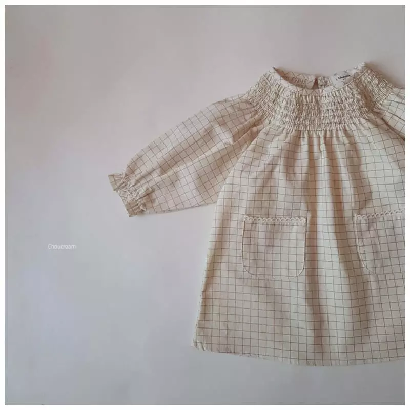 Choucream - Korean Baby Fashion - #babywear - Flower Embroidery Apron One-piece - 2