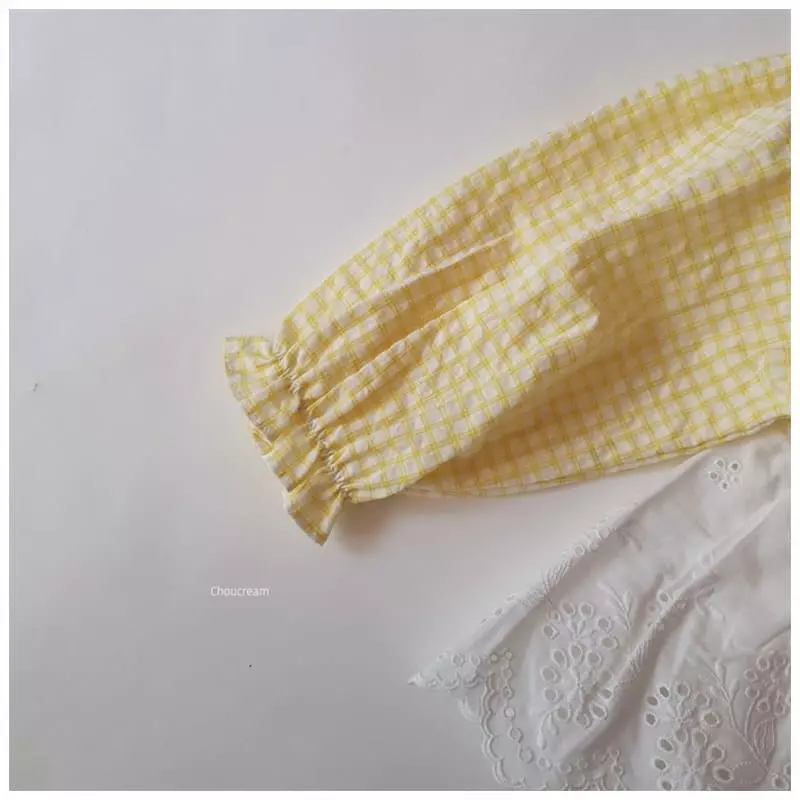 Choucream - Korean Baby Fashion - #onlinebabyshop - Check Blouse - 5