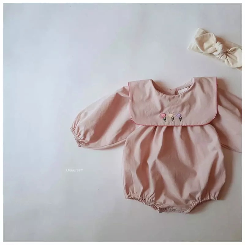 Choucream - Korean Baby Fashion - #smilingbaby - Tulip Collar Bodysuit - 3